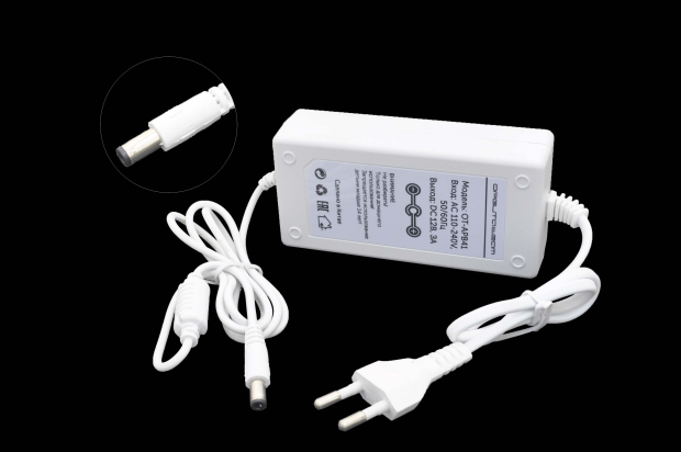 Блок питания 220V/12V  3.0A OT-APB41 (белый) (5.5x2.5) импульсный (адаптер)