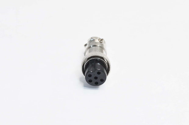 Разъем MIC 6P "гн" металл на кабель 1-561-6 D=16mm