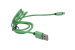 30519 Кабель Qumo MFI C48 USB-Apple 8pin опл. метал. пружина, 1.0м зеленый