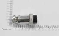 Разъем MIC 3P "гн" металл на кабель GX16 16M-3A D=16mm