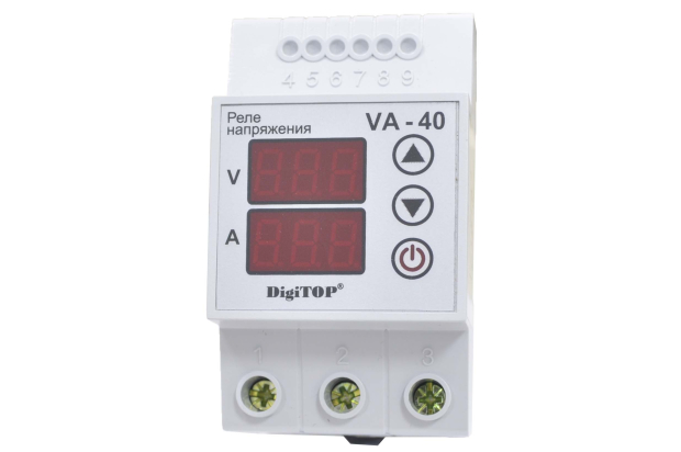 Реле контроля напряжения и тока DigiTop VA-40A