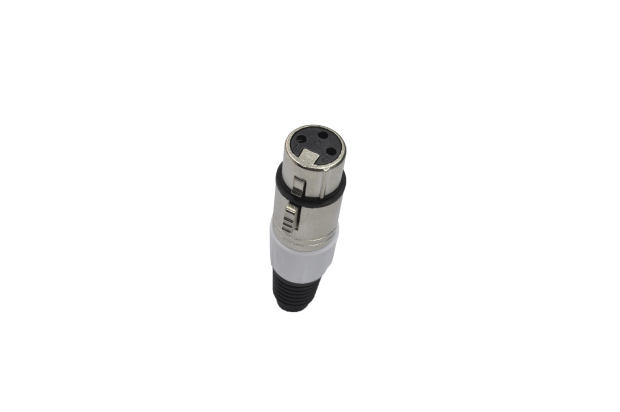 Разъем XLR 3P (CANON) "гн" металл цанга белое 1-504 WT
