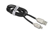 55732 Кабель ACD-Allure USB 2.0 AM-iPhone  Lightning, ACD-U926-P5B, 1.0м черный (оплетка - иск.кожа)