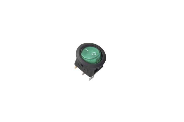 Переключатель RWB-214 On-Off зеленый 12V 20A (3c) 36-2588