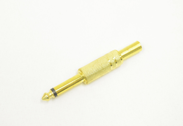 Разъем аудио 6.3mm "шт" моно металл gold 1-104G