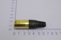 Разъем XLR 3P (CANON) "шт" металл gold цанга черный 1-503G BK