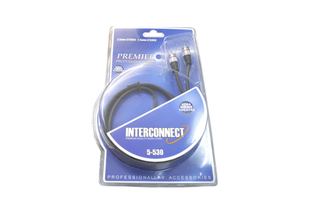 Шнур 2.5mm "шт" стерео - 2.5mm "шт" стерео 1.5м PRO-class gold 5-530-1.5