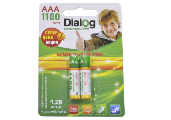 Dialog HR03-2BL 1100mA (AAA) Аккумулятор
