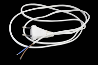 Шнур сетевой с вилкой - провод ШВВП 2x0.5mm 1.7м белый