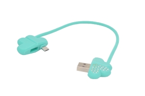 Кабель шнур брелок JOYROOM Lucky Clover S-L125 USB- micro USB, зеленый
