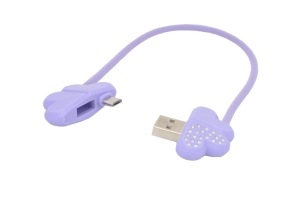 Кабель шнур брелок JOYROOM Lucky Clover S-L125 USB-micro USB, фиолетовый
