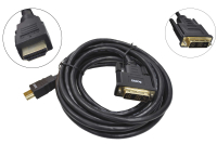 Шнур Dialog HC-A1630 (CV-0530 black) DVI (M) - HDMI A(M) 3.0м, в пакете