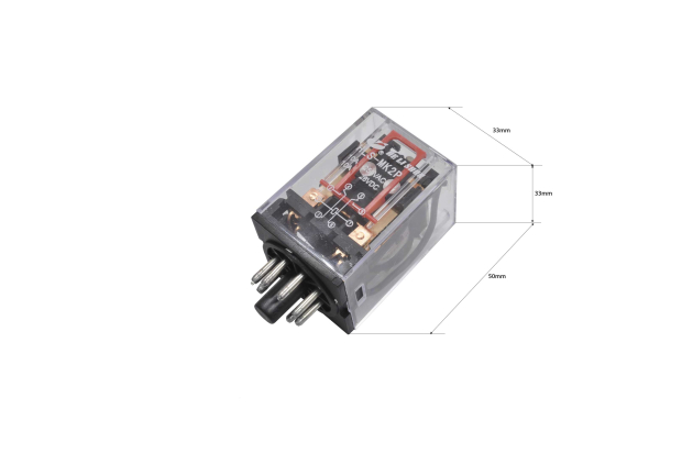 Реле HLS-MK2P Катушка 220V(AC), две группы, 10А 52х34,7х34,7