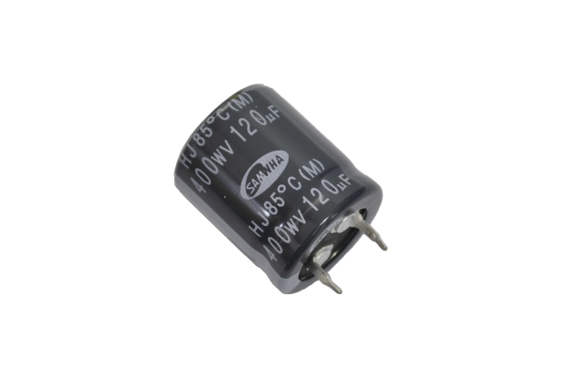 120mkF 400V  85C SAMWHA HJ mini конденсатор