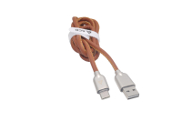 Кабель ACD-Allure USB 2.0-Type-C, ACD-U926-C2N, 1.0м коричневый (оплетка - иск.кожа)