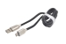 Кабель ACD-Allure USB 2.0-microUSB, ACD-U926-M1B, 1.0м черный (оплетка - иск.кожа) — фото 1
