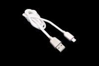 Кабель ACD-Allure USB 2.0-microUSB, ACD-U926-M1W, 1.0м белый (оплетка - иск.кожа)