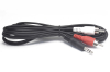 Шнур 3.5mm "шт" стерео - 2 x RCA "шт" черный 1.5м PRO-class gold 5-334-1.5