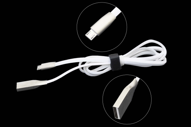 13604 Кабель Walker C710 USB - microUSB, Soft Touch плоский, белый