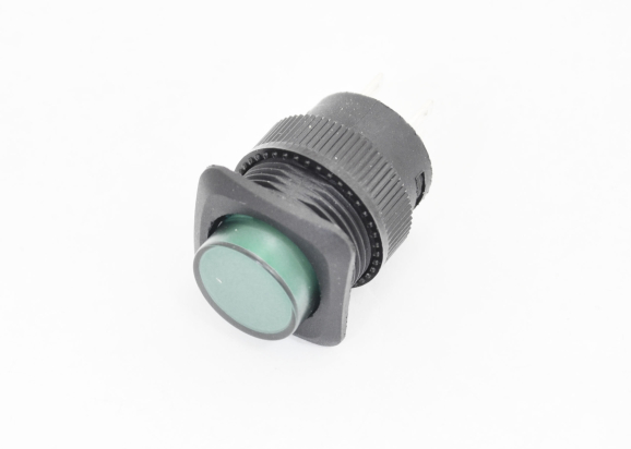 Кнопка R16-504AD-G Off-On 250V 3A D=16mm зеленая (с фиксацией) LED подсветка - 3V