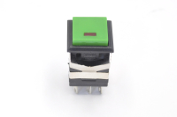 Кнопка KD2-21BER Off-On зеленая с фиксацией (LED-подсветка)