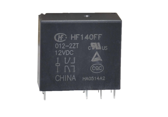 Реле HF140FF 012-2Z-T Катушка 12V, две группы (2C), 10А 29х13.0х26,3