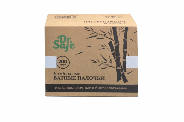 17512 DR.Safe ватные (бамбук)палочки (200шт.)