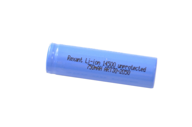 Аккумулятор 14500 Rexant 750mA 3.7V LI- ion 30-2050