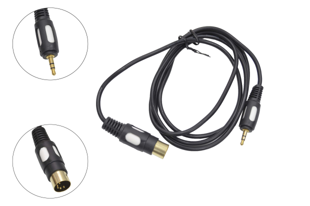 Шнур DIN 5-pin "шт" - 3.5mm "шт" стерео gold 1.5м 3-0309