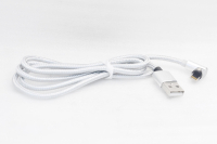 Кабель Dream U50 USB-iPhone  2.4A, магнитный, серебро, 1м