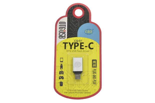 Переходник USB 2.0 AF > USB C  OTG T-01