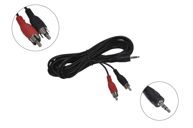 Шнур 3.5mm "шт" стерео - 2 x RCA "шт"  3.0м 17-4204