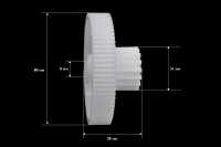 MM03123W Шестерня мясорубки Panasonic, Elenberg, Scarlett, Vitek VT-1670, Ротор