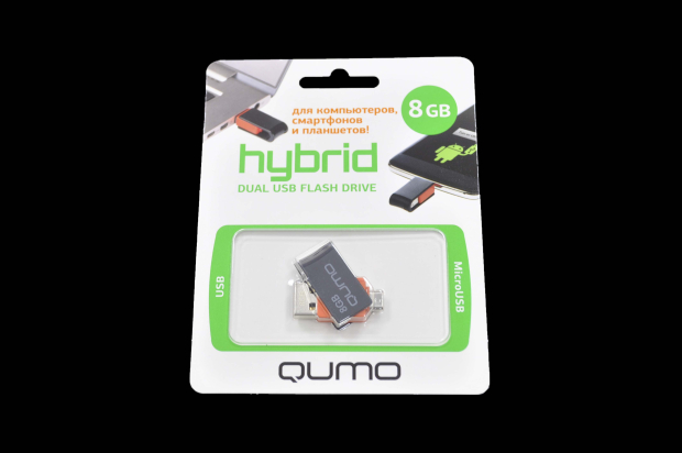 19472 Флэш Qumo 8GB Hubrid c двумя коннекторами