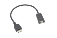 Кабель Dialog CU-1001 black OTG microUSB B(M) - USB A(F), ver3.0, 0.15m
