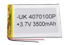 00-00016048 Аккумулятор 3.7V 3500mAh 4.0x70x100mm универсальный с проводками