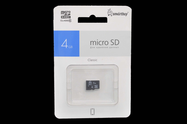 Карта памяти microSDHC 4Gb Smart Buy (без адаптера)