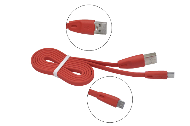 13686 Кабель Walker C320 USB - microUSB, плоский, красный