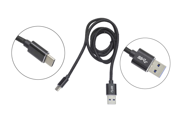 21721 Кабель Qumo USB C - type-C 1м. USB 3.0, 3A, 15W black