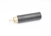 Переходник RCA "шт" - 6.3mm "гн" моно пластик gold 2-250G