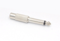Переходник 6.3mm "шт" моно - RCA "гн" металл 2-234