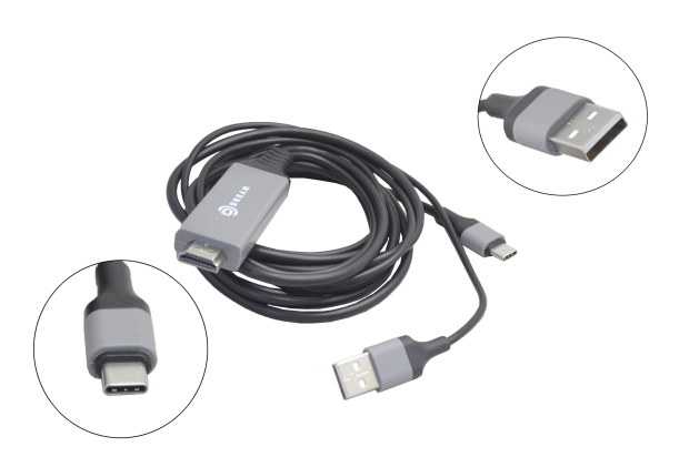 Кабель Dream HD01 DEX HDMI- Type-C, USB  черный 2м