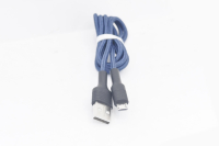 22561 Кабель Walker C575 micro USB, в матерчатой обмотке, синий