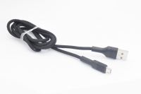22562 Кабель Walker C575 micro USB, в матерчатой обмотке, черный