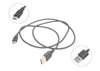 24143 Кабель QUMO  USB-Type-C круглый, PVC, 1m, OEM черный