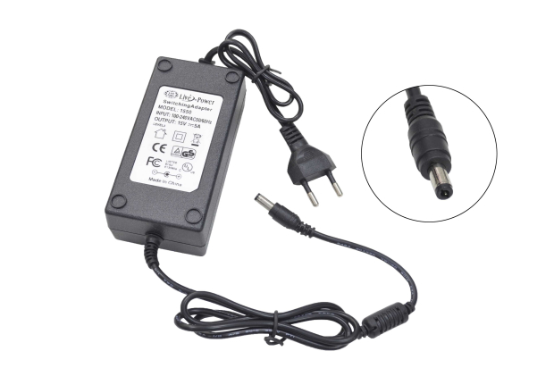 Блок питания 220V/15V 5.0A LP-37 (1550) (5.5x2.5) импульсный (адаптер)