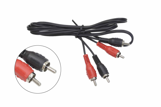 Шнур 2RCA "шт" - 2RCA "шт" черный 1.2м