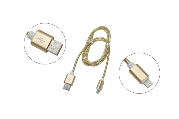 Шнур USB 2.0 AM > iPhone 5/5S/6/6+/6S/6S+/7/7+ 1.2м LGJS-IP5 (металл) в коробке
