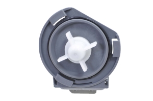 PMP006AC Насос сливной 30W, 3 защелки, фишка назад, со скосом для посудомоечных машин BEKO, Kuppersberg, Blomberg