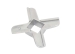 MM0102W Нож для мясорубки Bosch, Philips, Zelmer диаметр 45 мм, центр квадрат 9x9 мм, толщина (высота) общая 9.5 мм. — фото 1